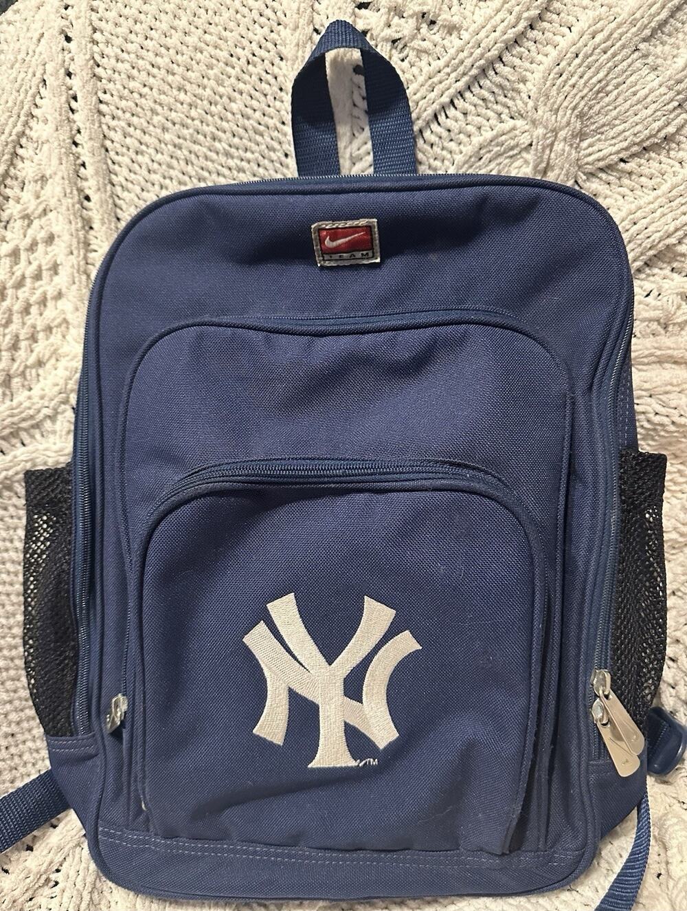 NY New York Yankees Small Embroidered Blue Backpack Nike 3T Vintage See Photos